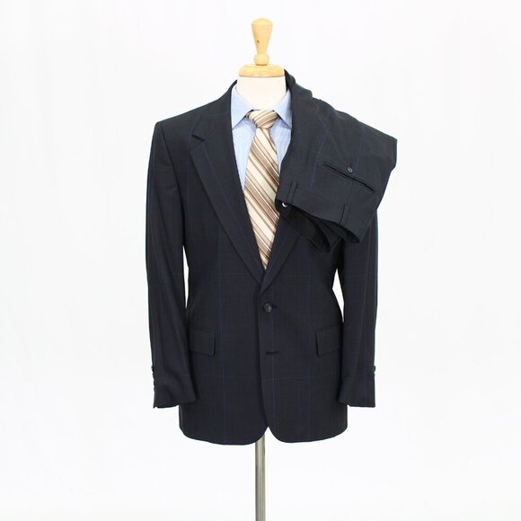 Alexander Julian 40R 32x30 Gray Check 2-Button Suit R424